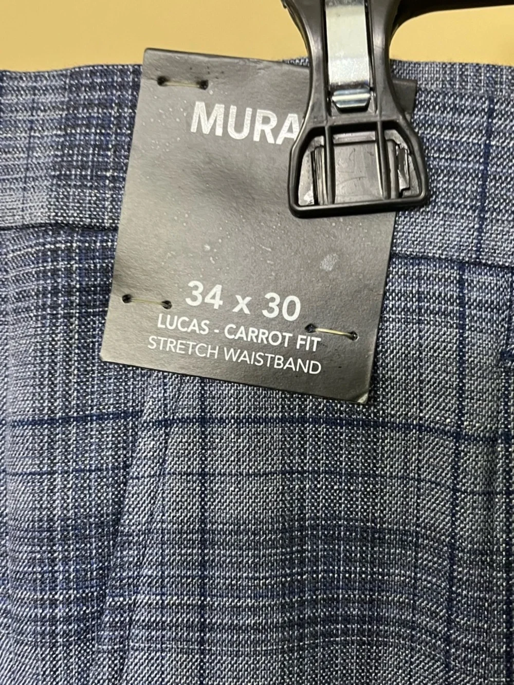 New Murano Men Blue Plaid Reversible Set / Jacket L / Pants 34x30 - Retail $250